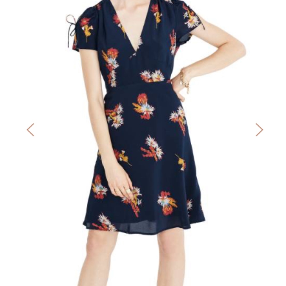 Madewell Cactus Flower Silk Dress Size XS